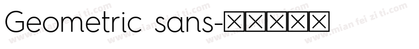 Geometric sans字体转换